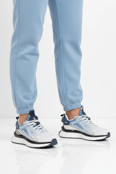 Beyaz Mavi Hafızalı Taban Unisex Spor Ayakkabı ürün görseli 1
