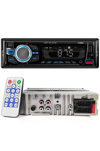 Mega Vm-410 Oto Teyp 4x60 Watt Bluetooth 2xusb Sd Fm Aux 7 Renk Ekranlı ürün görseli 1