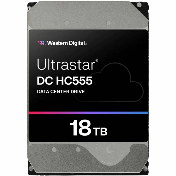 WD ULTRASTAR, WUH722018CLE6L4, 3.5", 18TB, 512Mb, 7200 Rpm, 7/24 Enterprise, DATA CENTER-GÜVENLİK-NAS-SERVER, HDD ( ürün görseli 1