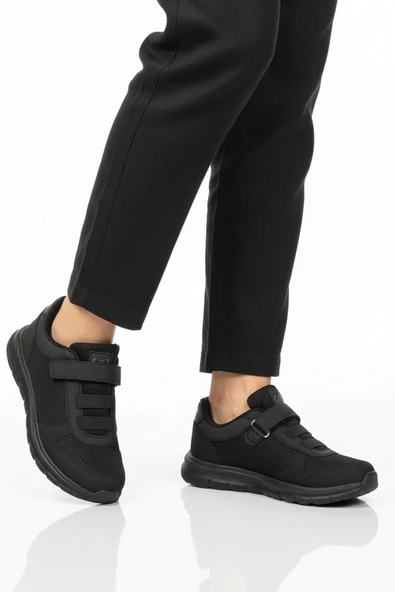 Siyah Cırtlı Unisex Spor Ayakkabı ürün görseli 1