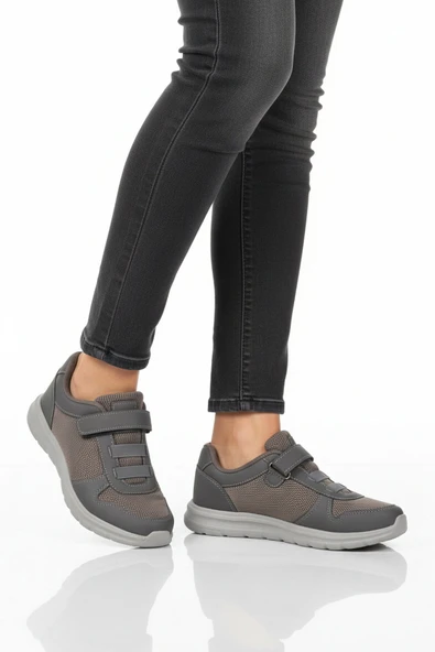 Füme Cırtlı Unisex Spor Ayakkabı ürün görseli 1
