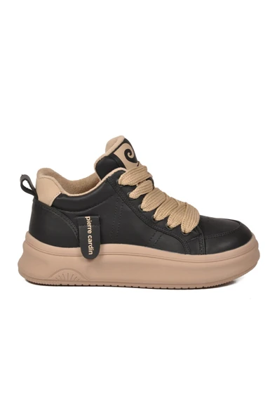 Siyah Bağcıklı Kadın Hi Sneaker ürün görseli 1