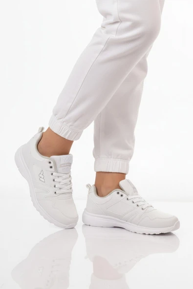Beyaz Bağcıklı Unisex Spor Ayakkabı ürün görseli 1
