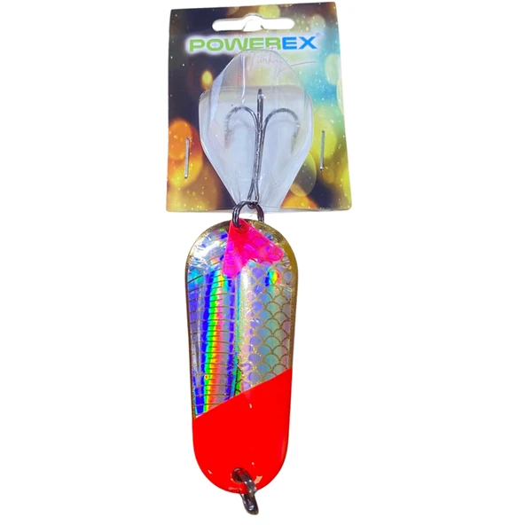 Turna Kaşığı 24 Gram 6,5 cm Hologramlı Parlak Powerex Dexter 24 gr. 6,5 cm. 7795 Metal Kaşık Sahte Yem ürün görseli 1