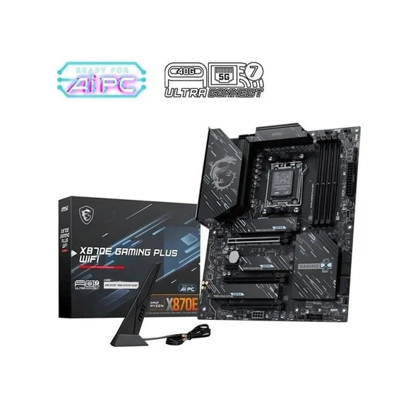 MSI X870E Gaming Plus Wi-Fi AMD AM5 DDR5 ATX Anakart ürün görseli 1