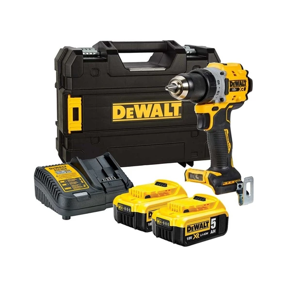 Dewalt DCD800P2T 18V 5.0AH Li-Ion Kömürsüz Çift Akülü Darbesiz Matkap ürün görseli 1