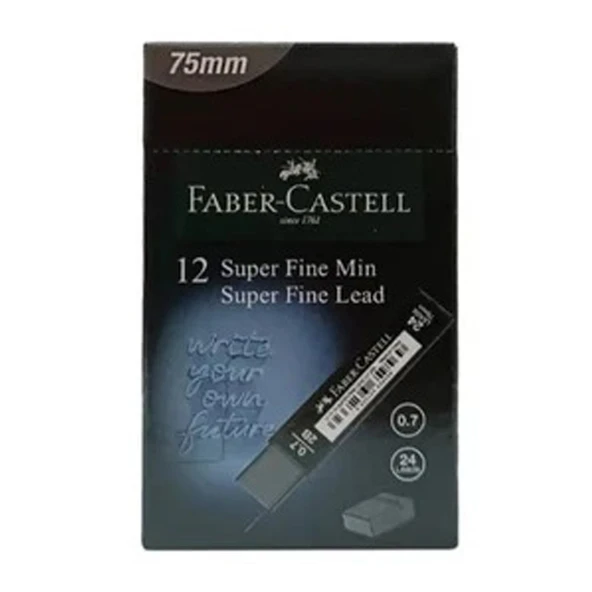 Faber 12 adet Min Süper Fine T.Black 2B 0.7 MM 75 MM ürün görseli 1