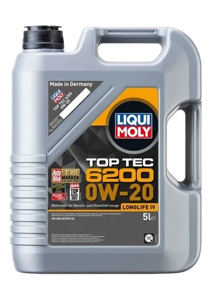 Liqui Moly 0W20 Top Tec 6200 5 Litre Motor Yağı ürün görseli 1