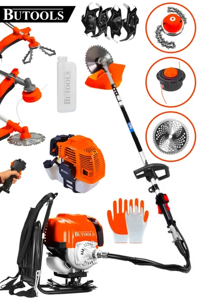 BUTOOLS BS-24 Sırt Tipi Benzinli Motorlu Ot Çalı Tırpanı Çim Biçme Makinesi Tirpan Canavar Başlık ürün görseli 1
