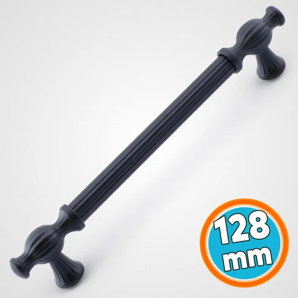 Mobilya Mutfak Dolabı Çekmece Dolap Kapak Kulpu Kulbu Siyah (128 MM-12.8 CM) Metal Kulpları ürün görseli 1