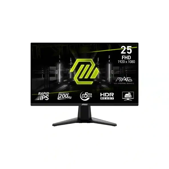MSI MAG 255F E20 24.5 1920x1080 FHD 200Hz 0.5ms HDMI DP FreeSync Premium IPS Gaming Monitör ürün görseli 1