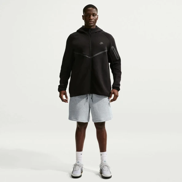 Nike Tech Fleece Short Erkek Gri Şort - Resim 4