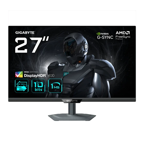 Gigabyte G27U 27 3840x2160 4K UHD 160Hz 1ms HDMI DP HDR 400 FreeSync IPS Gaming Monitör ürün görseli 1