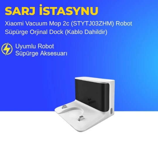 Xiaomi Vacuum Mop 2c (STYTJ03ZHM) Robot Süpürge Orjinal Dock (Kablo Dahildir) ürün görseli 1