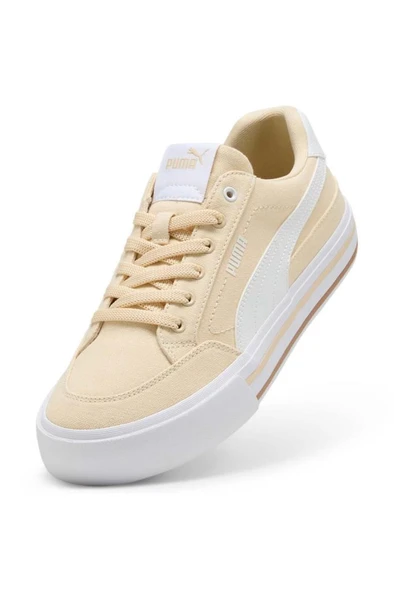 Puma Court Classic Vulc FS 396353 23 Unisex Sneaker Ayakkabı Bej Beyaz 36-45 ürün görseli 1