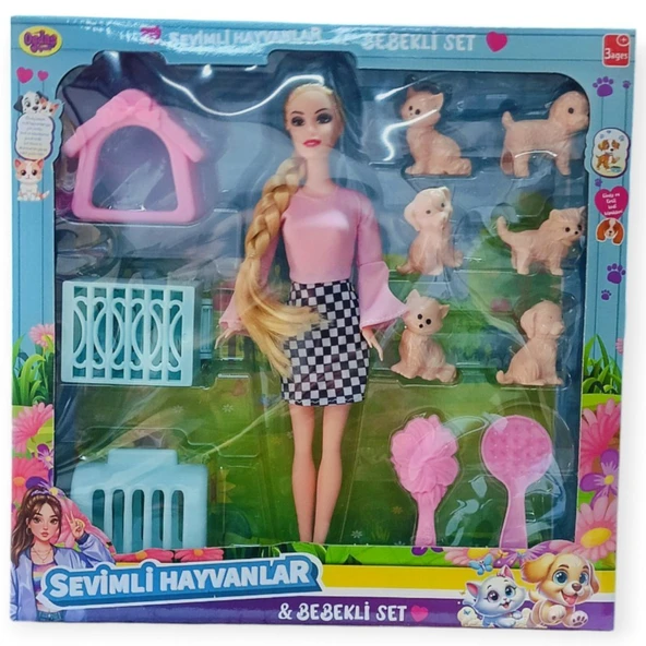 Sevimli Hayvanlar Köpek Bakım Seti - Bebekli - Resim 3