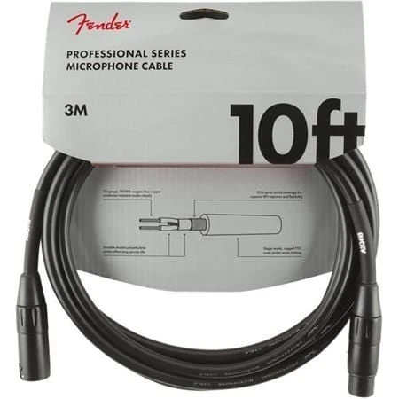 Fender Professional Microphone Cable 10 Black Kablo ürün görseli 1