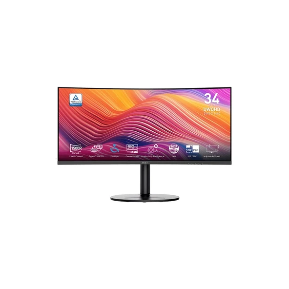 MSI Modern MD342CQP 34 3440x1440 120Hz 1ms HDMI DP Type-C Adaptive Sync Curved Monitör ürün görseli 1