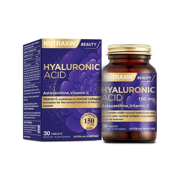 Nutraxin Hyaluronic Acid 150mg 30 Tablet Takviye Edici Gıda ürün görseli 1