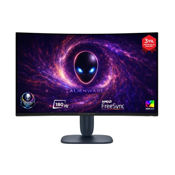 Dell Alienware AW3225DM 32 2560x1440 WQHD 180Hz 1ms HDMI DP HDR 400 FreeSync Curved Gaming Monitör ürün görseli 1