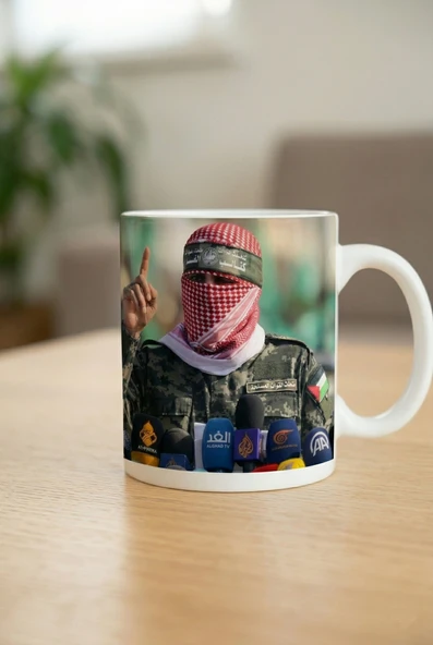 Ebu Ubeyde Resimli Kupa Bardak Şehit Filistin Temalı Özel Kupa Bardak ürün görseli 1
