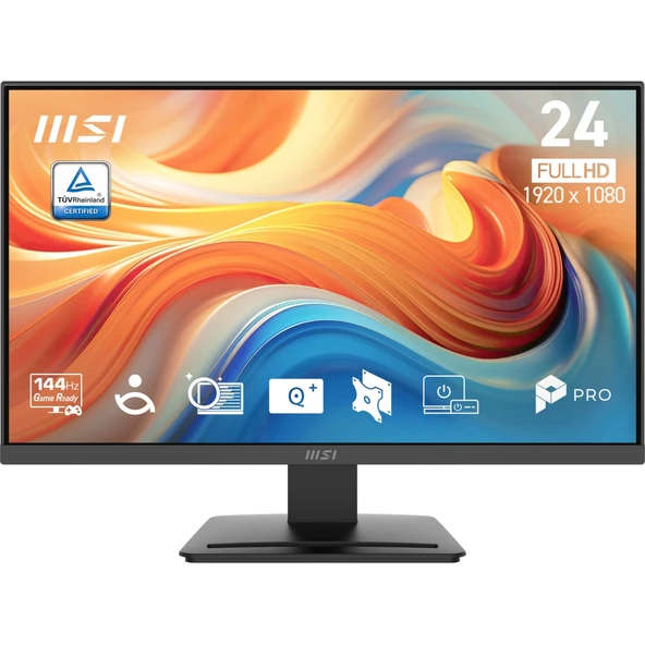 MSI PRO MP241 E14V 23.8 1920x1080 FHD 144Hz 1ms HDMI DP FreeSync VA Monitör ürün görseli 1