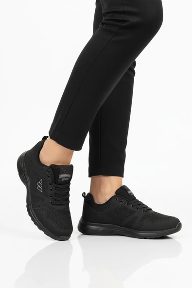 Siyah Bağcıklı Unisex Spor Ayakkabı ürün görseli 1