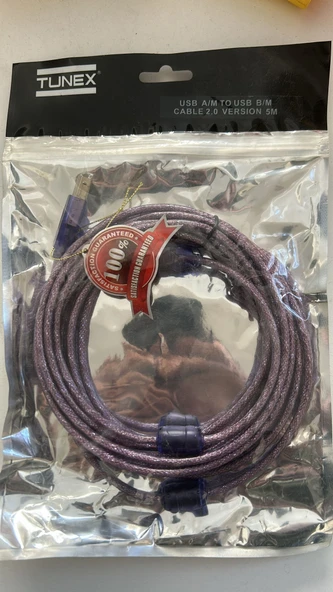 Tunex 5mt. USB Yazıcı Kablosu ürün görseli 1