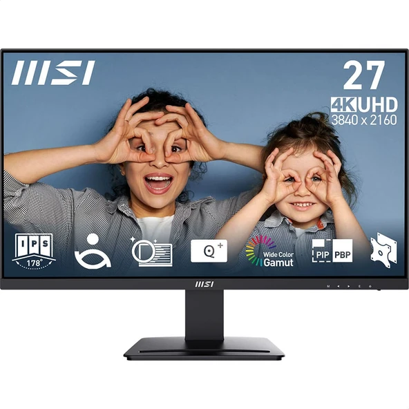 MSI PRO MP273U 27 3840x2160 60Hz 4ms HDMI DP Adaptive Sync IPS Monitör ürün görseli 1