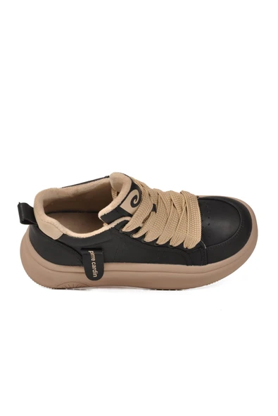 Siyah Bağcıklı Kadın Hi Sneaker - Resim 4