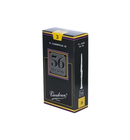 Vandoren Cr503 56 Rue Lepic Bb Klarnet Kamışı No: 3.0 (üst Segment/Solist) - 10'lu Kutu | Kalınlaştırılmış Dip Yapısı, Odaklanmış Zengin Harmonik İçerik Ve Kristal Netliğinde Artikülasyon | Uyum: Prof ürün görseli 1