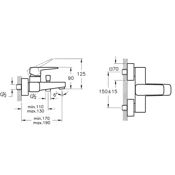 Artema Root Square Krom Banyo Bataryası A42737 - Resim 3