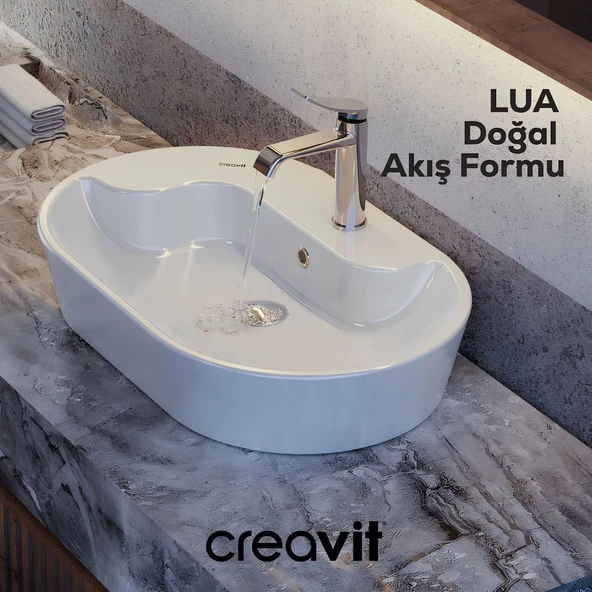 Creavit Lua Krom Şelale Lavabo Bataryası LU1500 ürün görseli 1