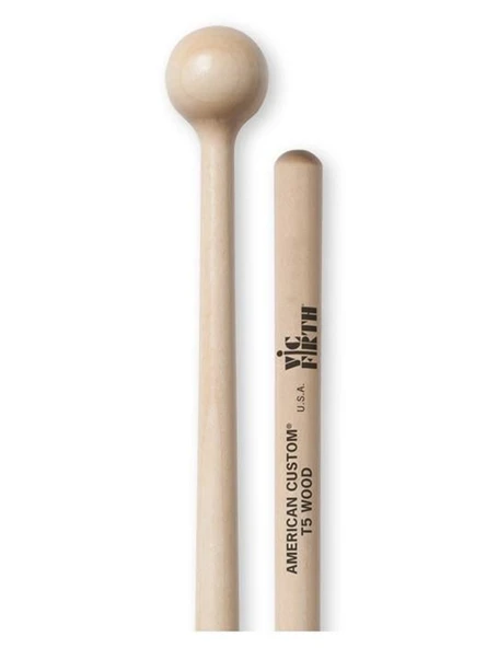 Vic Firth VT5 American Custom Timpani Mallet (Medium) | Akçaağaç Sap - Genel Kullanım - Profesyonel ürün görseli 1