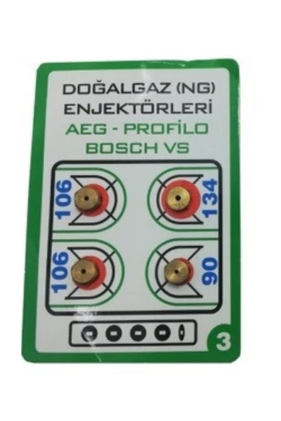 Doğalgaz Enjektör Ocak Takımı 7 Mm (, Siemens, Profilo, Vestel) ürün görseli 1