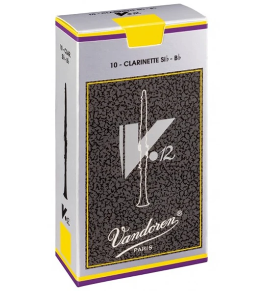 Vandoren Cr1935 V12 Bb Klarnet Kamışı No: 3.5 (profesyonel) - 10'lu Kutu | Kalınlaştırılmış Dip Yapısı, Gelişmiş Dinamik Aralık, Registerlar Arası Pürüzsüz Geçiş | Uyum: Tüm Standart Sib (bb) Klarnet ürün görseli 1