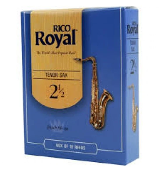 Rico RKB1025 Royal Tenor Saksafon Kamışı No: 2.5 (Orta Seviye/Eğitim) - 10'lu Paket | Esnek Üfleme Tepkisi, Kolay Ses Çıkışı ve Çok Yönlü Tını ürün görseli 1