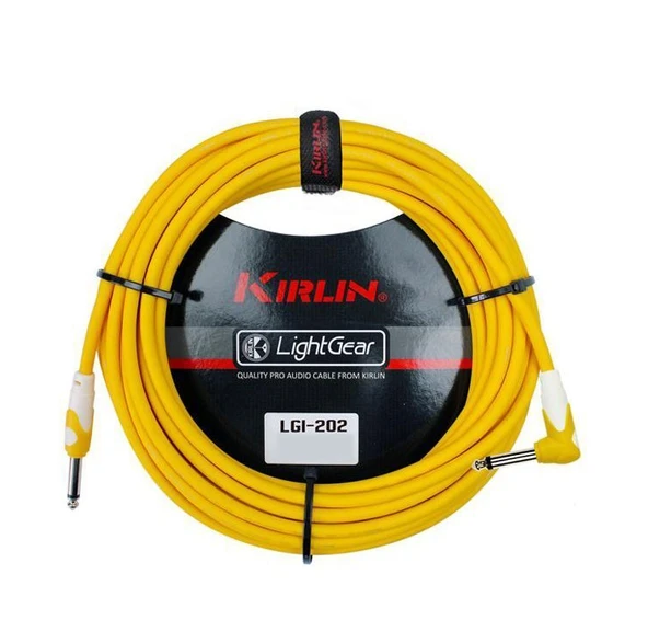 Kırlın LGI-202-3M-YE Sarı L Uçlu Kablo (3 Metre) | Sahne Kullanımı İçin Görünür Sarı Renk Yüksek Kaliteli İletken ve Güçlü Jaklar ürün görseli 1