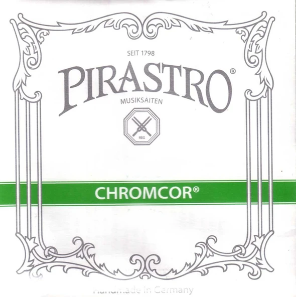 Pirastro 319020 Keman Tel Seti - Chromcor 4/4 Kemanlarla Tam Uyumlu (eğitim - Çelik Çekirdek) | Uzun Ömürlü Çelik Yapı, Kolay Akort Tutma, Parlak Ve Net Ses | Ölçü: 4/4 Kemanlar İçin (4'lü Tam Takım S ürün görseli 1