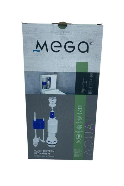 MEGA AQUA 3008 REZERVUAR İÇ TAKIM KLOZET REZERVUAR ŞAMANDRASI SU BOŞALTMA BUTONU ürün görseli 1