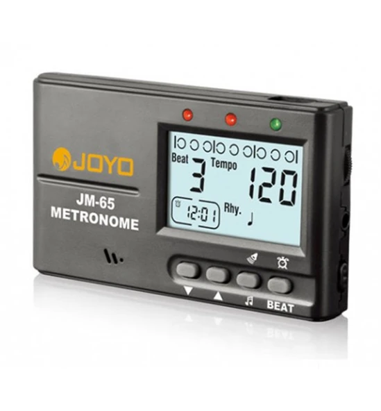 Joyo JM-65 Klipsli Mini Metronom | Enstrüman Başlığına Takılan Titreşimli veya Sesli Ritim Takibi Ayarlanabilir Tempo ve Vuruş Kalıpları ürün görseli 1