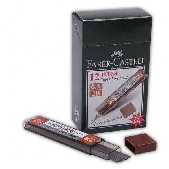 Faber 12 Adet Min Süper Fine Lead 2B 75 MM 0.5 MM ürün görseli 1
