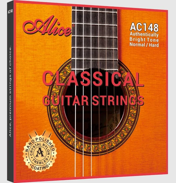 Alice AC148-N Kristal Klasik Gitar Teli (Normal) | Üst Düzey Malzeme Seçimi Konser Salonları İçin İdeal Ses Yayılımı ve Hassasiyet ürün görseli 1