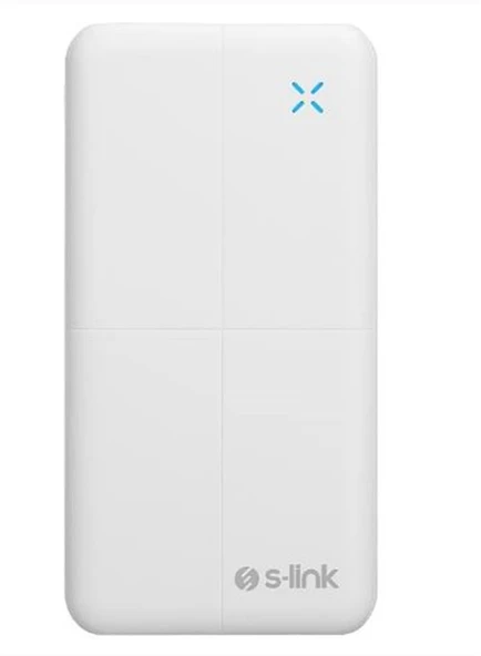 S-link IP-G12N 10000mAh Micro+Usb+ Type-C Giriş+Çıkış Beyaz. Taşınabilir Pil Şarj Cihazı Powerbank ürün görseli 1
