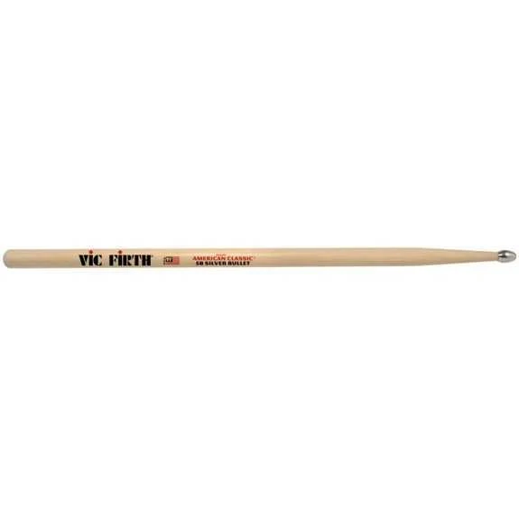 Vic Firth V5BSB American Classic 5B Silver Bullet Baget | Alüminyum Uç - Çok Parlak Zil Sesi - Güçlü ürün görseli 1