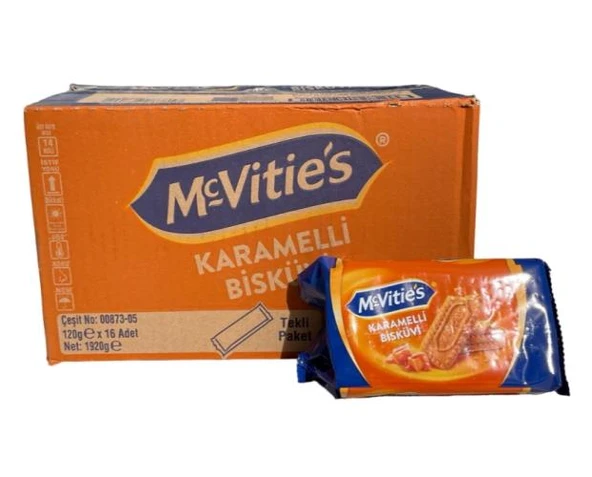 ÜLKER MCVİTİES KARAMELLİ BİSKÜVİ (120GR*16) ürün görseli 1