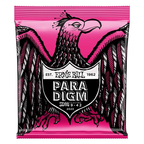 Ernie Ball P02023 Elektro Gitar Tel Seti - Paradigm Super Slinky (üst Segment - Kırılmaz Seri) | Plazma Takviyeli Çelik Çekirdek, Ultra Esnek Yapı Ve Kararmayan Yüzey | Ölçü: .009 - .042 (6'lı Tam Tak ürün görseli 1