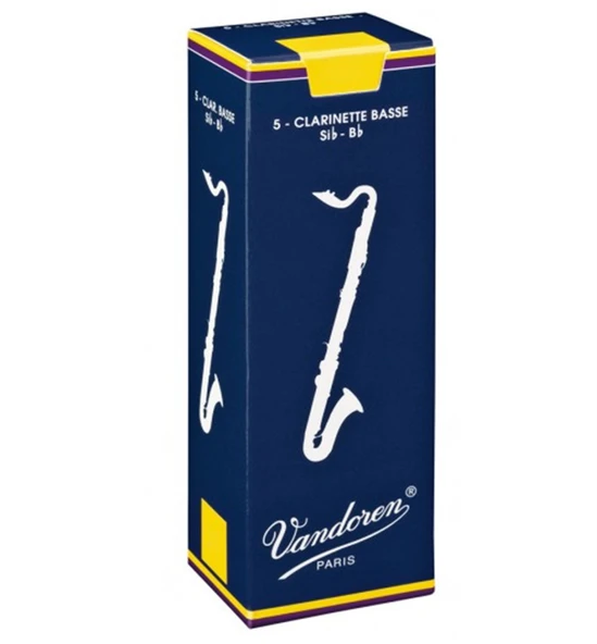 Vandoren CR1235 Traditional Bas Klarnet Kamışı No: 3.5 (Profesyonel) - 5'li Paket | Zengin Bas Tınısı, Dayanıklı Gövde Yapısı ve Üstün Projeksiyon ürün görseli 1
