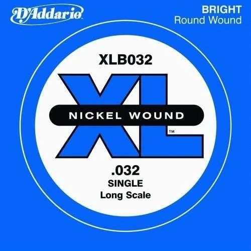D'Addario XLB032 XL Nickel Wound Bas Gitar Tek Teli - 0.032 İnç (Aksesuar) | Nikel Sargılı Çelik Çekirdek, Parlak Ton Karakteri, Berrak Entonasyon ve Uzun Ömürlü Manyetik Performans ürün görseli 1