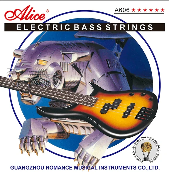 Alice A606(5)-M Bas Gitar Teli (45-130 5-Telli) | 5 Telli Baslar İçin Dengeli Tansiyon Net Low-B Frekansı ve Sağlam Tını ürün görseli 1
